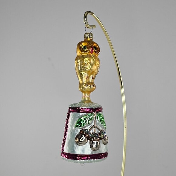Christopher Radko Forest Bells 93-136-0 Vintage Ornament Owl Acorns - Picture 1 of 7